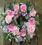 Delicate Pinks Wreath funerals Flowers